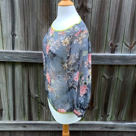 la fee maraboutee sheer floral top, size 36 (6) - Picture 2 of 6